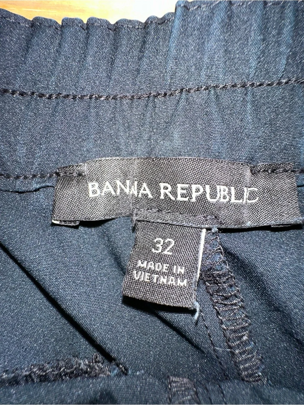 Banana Republic Performance Jogger Pants Mens Size 32 Black Casual Elastic waist